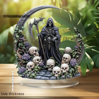 2D Flat Halloween Greetings, Gothic, Acrylic Art Table Decoration Ornaments, Colorful and Realistic 2D Graphic Art