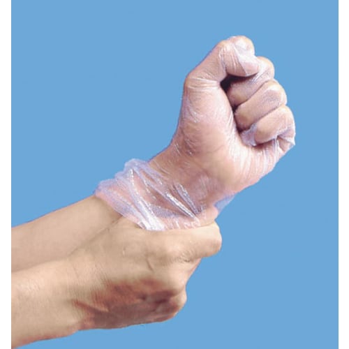 Sakuramen Standard Gloves, Transparent Polyester (100 Count), L, 30