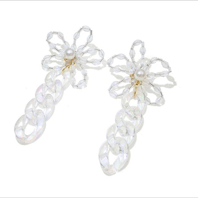 

Серьги из серебра 925 пробы с простым цветочным дизайном, искусственные кристаллы, акрил, серьги для женщин, модные украшения (5 шт. бесплатной доставки) бронзовый