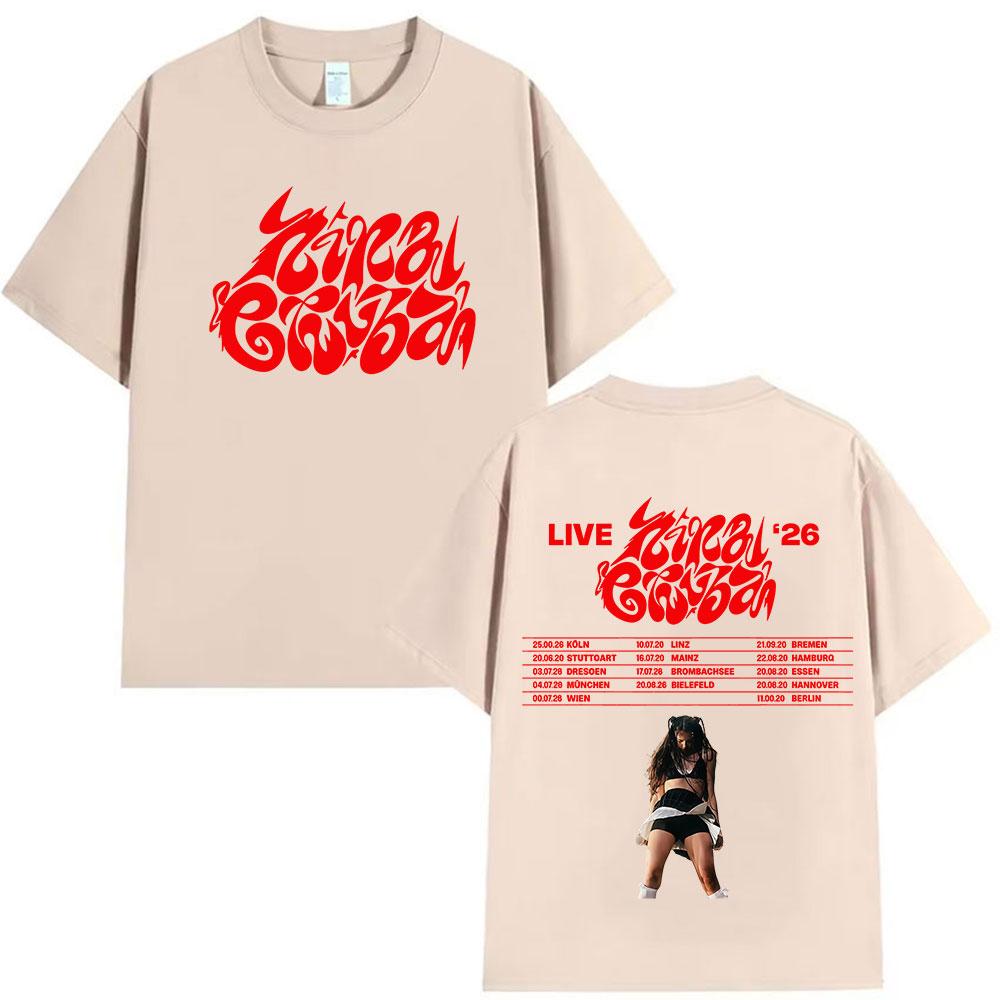Rapper Nina Chuba New Album Tour 2025 Merch Tshirt Unisex Women Vintage Oversized T Shirt Summer ONeck Short Sleeve Tshirts Tops