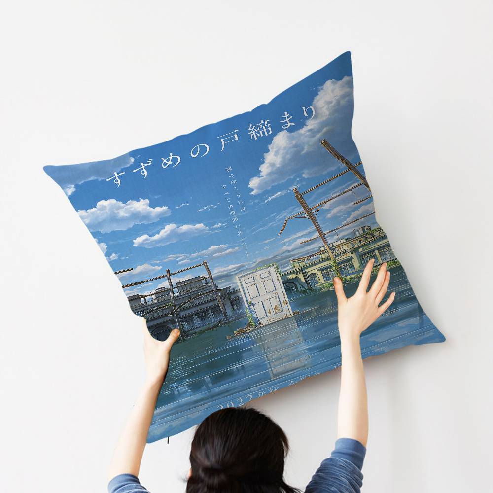 Japanese Anime Suzume Pillowcases Home Bedding Decorative Pillow Cover Wedding Super Soft Pillow Case