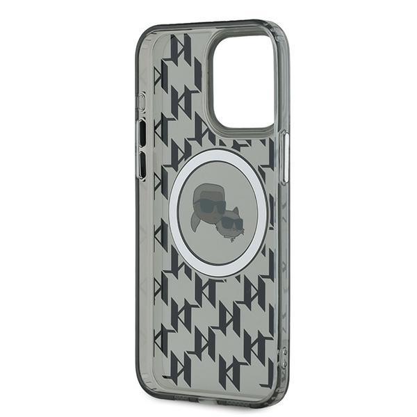 Karl Lagerfeld Klhmp15Lhmckmhk Iphone 15Pro 6.1 Czarny/Black Iml Monogram Karl&Choupette Head Magsafe