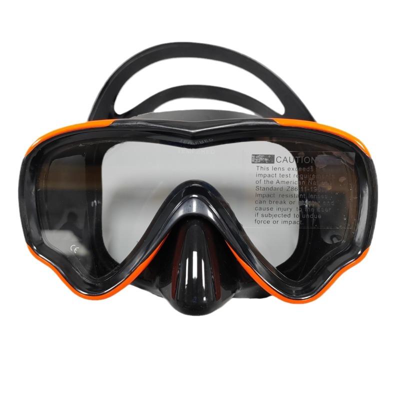 Scuba Diving Mask Snorkel Set Tempered Glass Professional Panoramic Snorkeling Gear Swimming Training Snorkel Kit Adults Youth