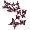 12 Stück/Set Doppellagige Halloween 3D Fledermaus Aufkleber Totenkopf Muster Selbstklebend Schmetterling Wandaufkleber PVC Halloween Fenster Aufkleber