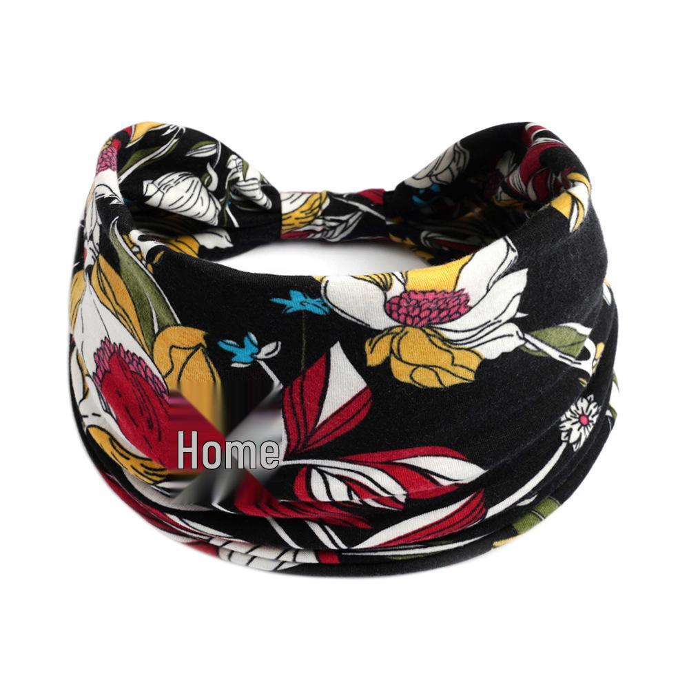 Böhmisches Yoga Stoff Stirnband: Schweißabsorbierendes, elastisches Baumwoll-Sportstirnband für Damen