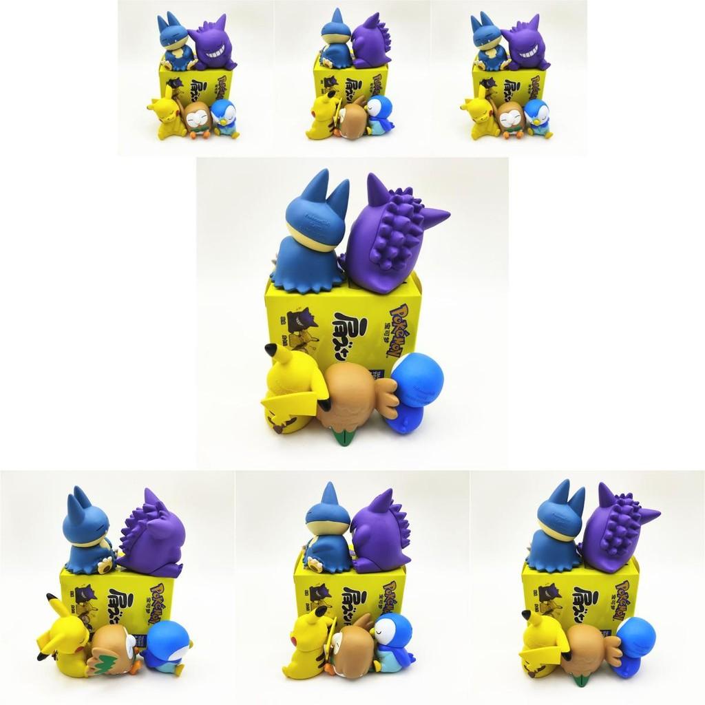 Cute Collectible Pokemon Blind Box Pvc Figures Pikachu And Snorlax Included