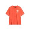 Li Ning Badfive Series Seven City Collaboration Back Graphic Print Loose Short Sleeve T-Shirt Unisex Tops Phoenix-Orange AHST767-3