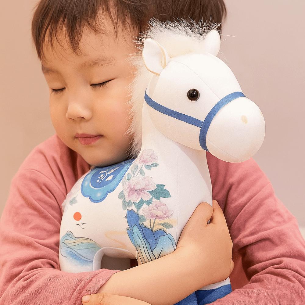 PP Cotton Cartoon Steed Doll Soft Plush Horse Doll Pendant Zodiac Pony Figurine  Birthday Gift