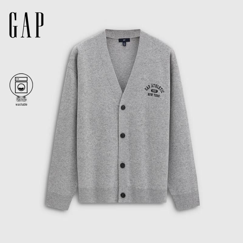 Вязаный кардиган с V-образным вырезом и вышивкой логотипа GAP для мужчин 2XL 4400₽