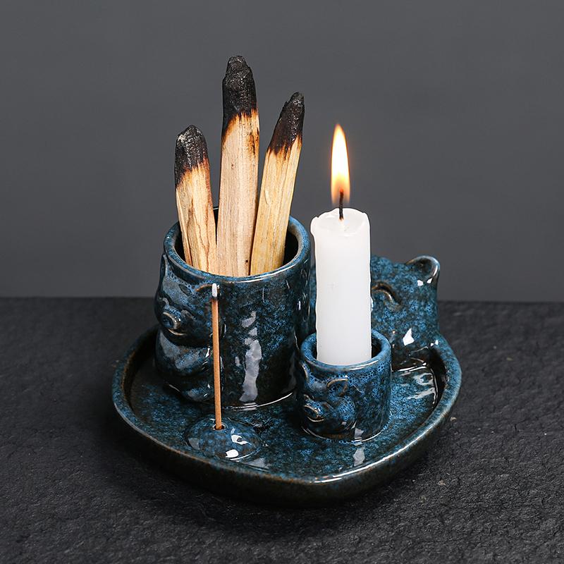 1PC Burner Home Decoration Ceramic For Meditation Piggy Shapes Meditation Sage Holder Living Room Multiple Options Available