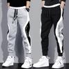 Herbst männer Breite Lose Casual Hosen Herren Patchwork Neun-punkt Sport Elastische Seil Atmungsaktive Krawatte-fuß Hosen