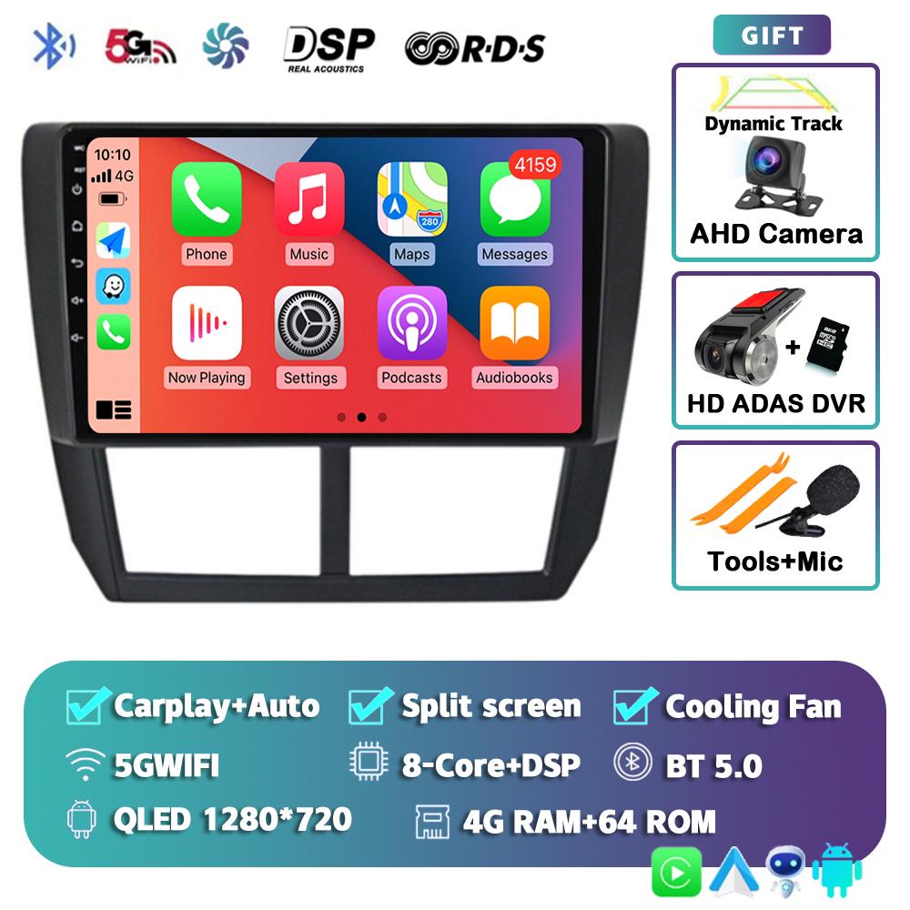 Android 14 Carplay Auto For Subaru Impreza GH GE 2007 2008 2009 2010 2011 Car Radio Multimedia Player Stereo Head Unit WiFi+4G