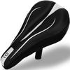 Moerinnoa Bicycle Saddle Cover, Extra Thick, Comfortable for Road Bikes (Black/Silver) (Black/Silver, Road Bike)