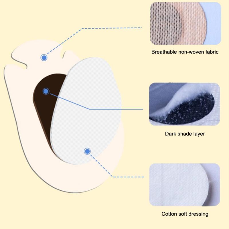 5Pcs Medical Eye Patches Postoperative Sterile Adhesive Light Blocking Eye Pad Eyesight Protection Amblyopia Correction Patches