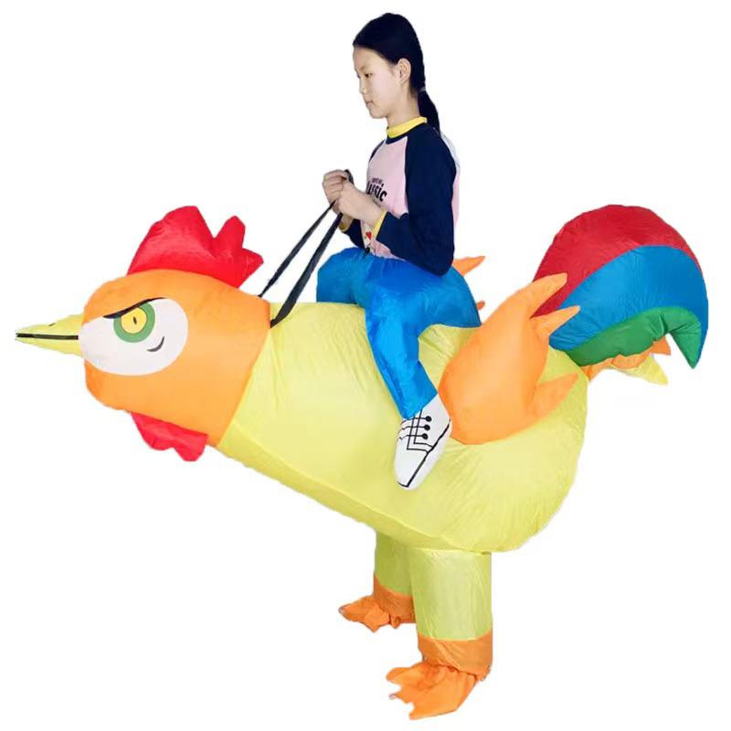 Colorful Rooster Inflatable Costume for Christmas & Halloween Performances