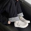 Grubosolne podwyższające Birkenstocki wiosna nowe brzydkie urocze buty z dużą głową skórzane buty jednolite buty codzienne buty na platformie buty Doudou