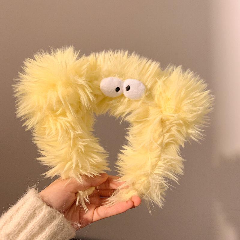 Cartoon Plush Headband: Cute Hair Accessory for Women & Kids, Perfect for Face Washing