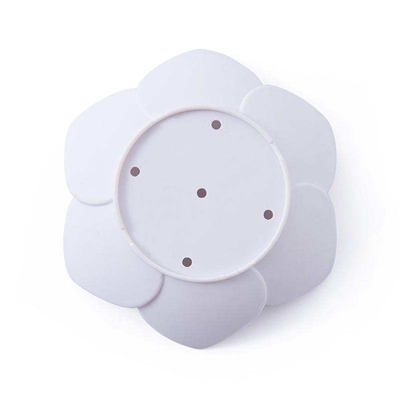Newest Soap Box Lotus Shape Non-slip Portable Silicone for Draining Tray Dish Kitchen Bathroom Accessories 2pc/lot