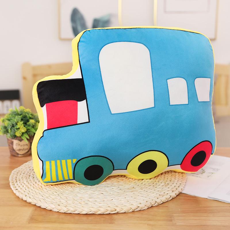 Children Car Pillow Cushion Plush Toy Helicopter Train Fire Truck Doll Ragdoll Boy Girl