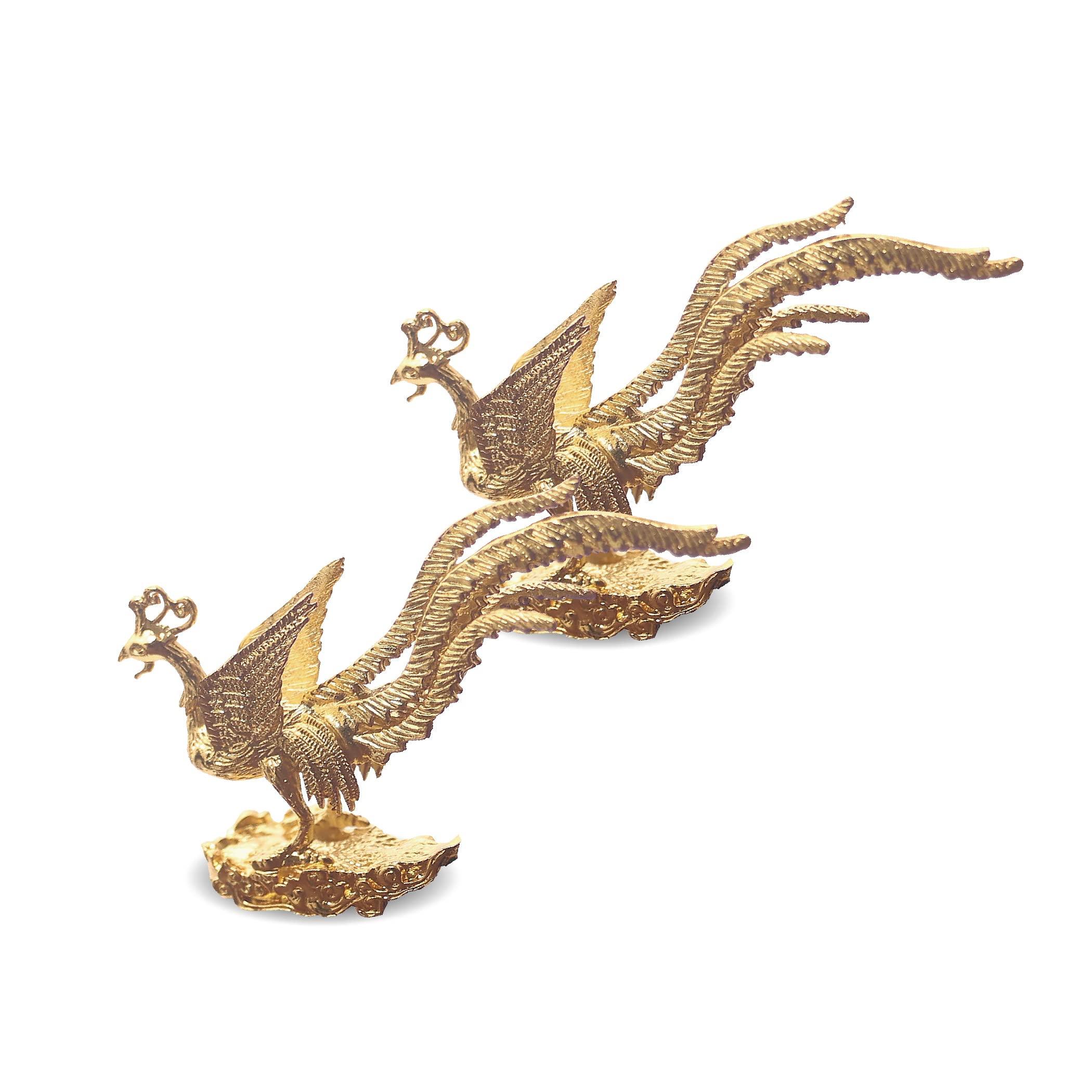 

HAMILO incense good good protection from set of 2 Phoenix-shaped holder, luck, fortune, evil, yoga, ornament, золотой