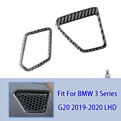 New 2xCarbon Fiber Dashboard Air Vent Sticker For BMW 3 Series G20 -20