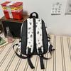 Cute Cartoon Print Nylon Backpack for Women Casual Daypack Travel School Bag with Multi Pockets