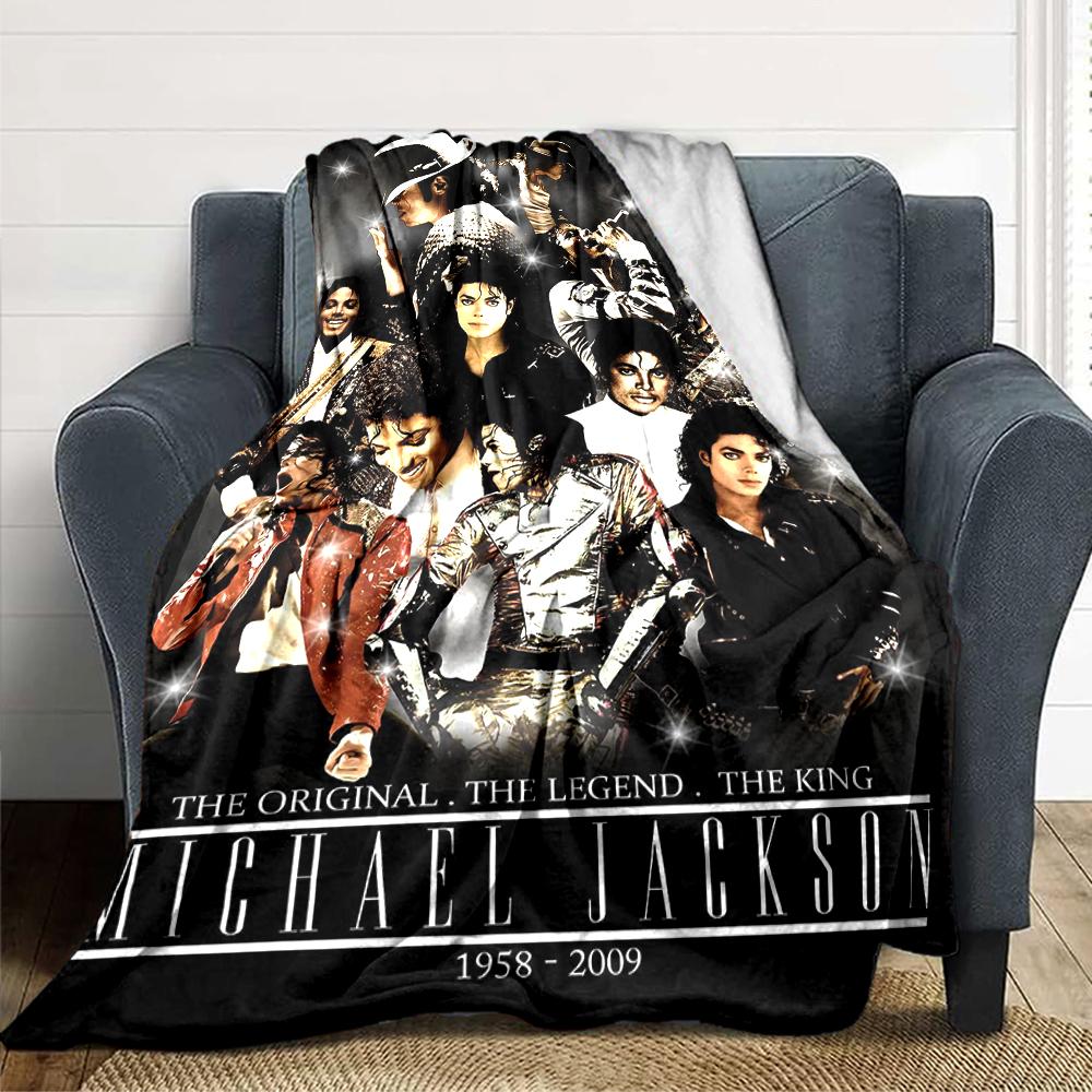 1Pc Michael Jackson Pop Blanket Soft Throw Blanket For Home Bedroom Bed Sofa Travel Office Solid Christmas Blanket