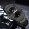 Reloj Hombre Men Business Watch Black Stainless Steel Fashion Week Quartz Movement 42mm 3Bar Waterproof Clock Men Sports Watches