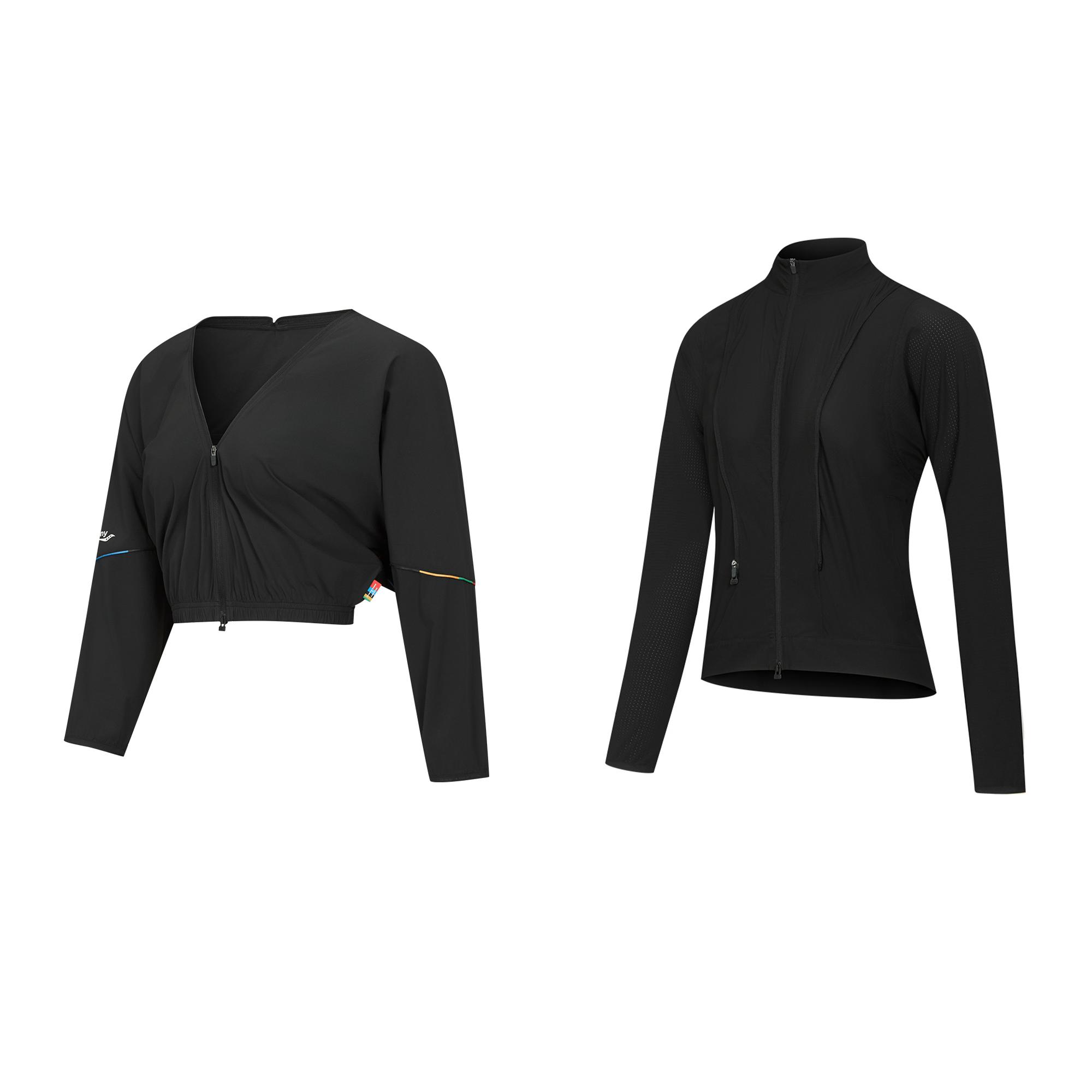 

Saucony Color Block Stand Collar Zip Long Sleeve Jacket Women jackets SA1269TT41T-BK012 L