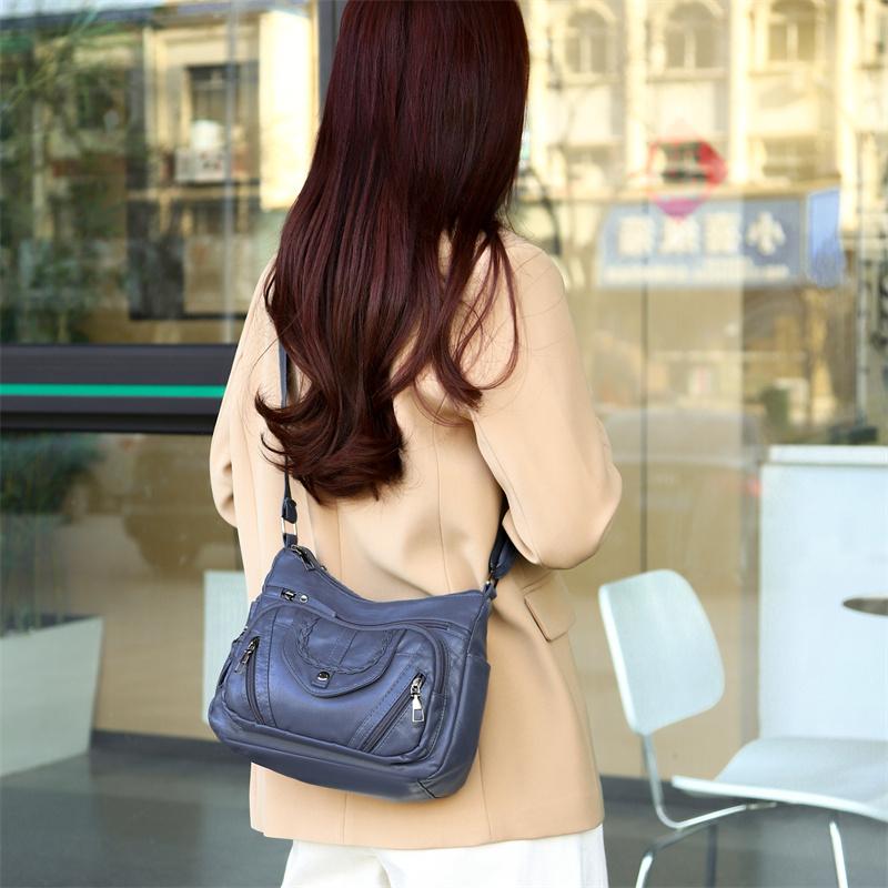 Women's Bag Shoulder Bag Retro Soft Leather Mother Bag Lightweight Crossbody Bag