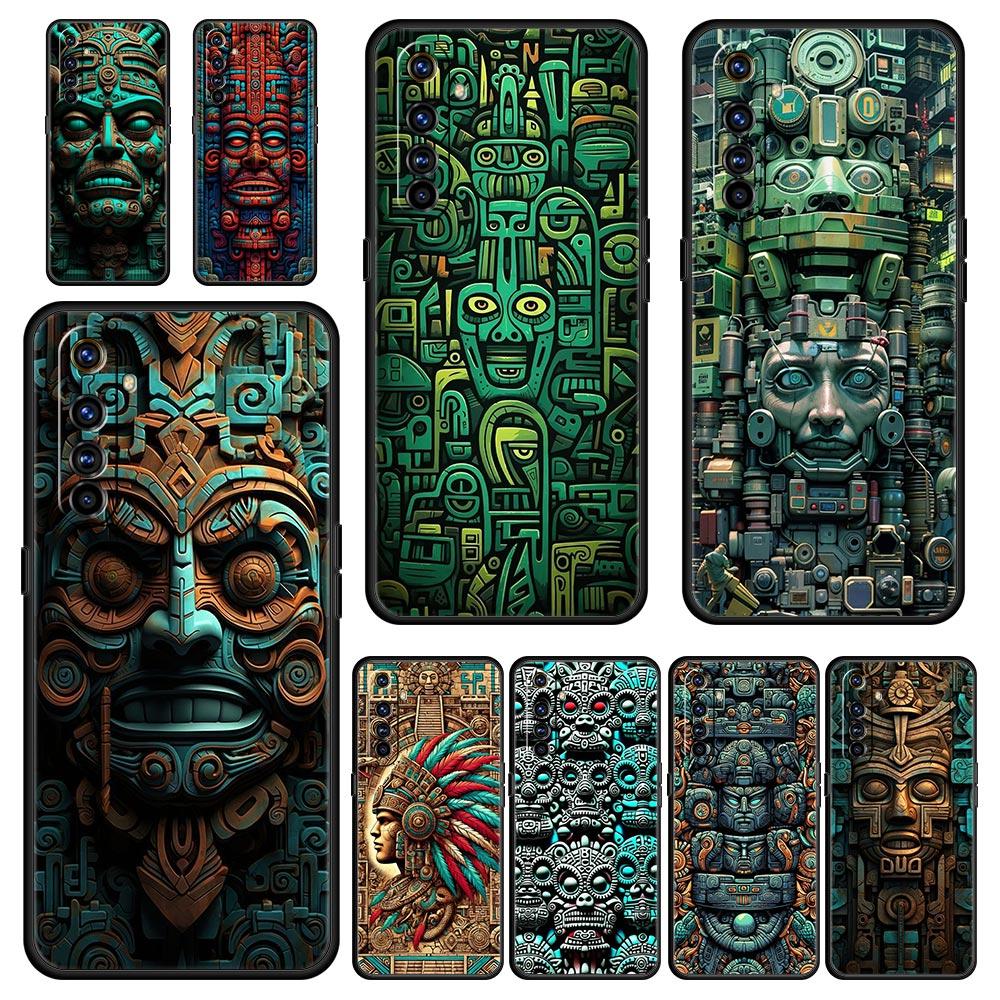Vintage Totem Painting Soft TPU For Realme 13 12 11 10 9 Pro Plus GT3 GT2 C21 C25 C35 C53 C55 C67 Pro 5G Phone Case Cover Capas