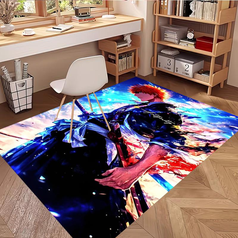 BLEACH Druck Teppich, Waschbarer Boden Teppich, Für Eingangsbereich Wohnheim Waschküche Büro Arbeitszimmer, Heimdeko Geburtstag Weihnachtsgeschenk