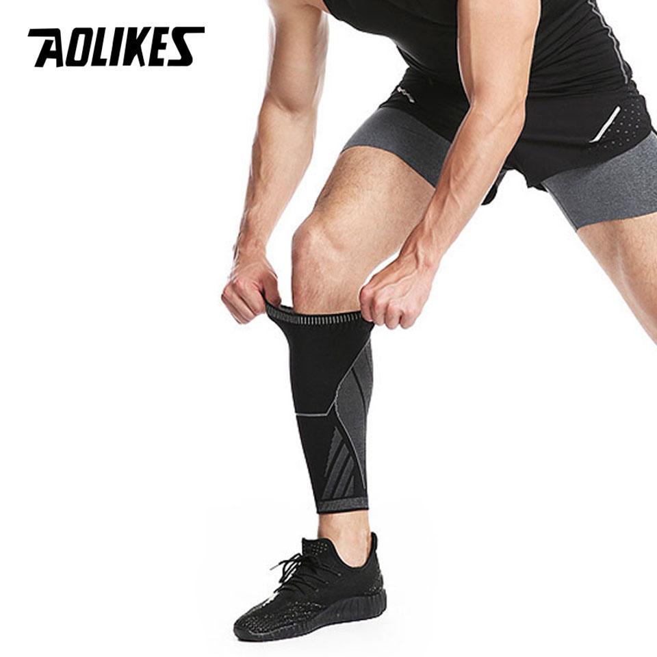 Durable And Safe Aolikes 1Pcs Compression Calf Sleeve Basketball Volleyball Support Calf Elastic Cycling Leg Warmers Football Sport Leg Sleeve
