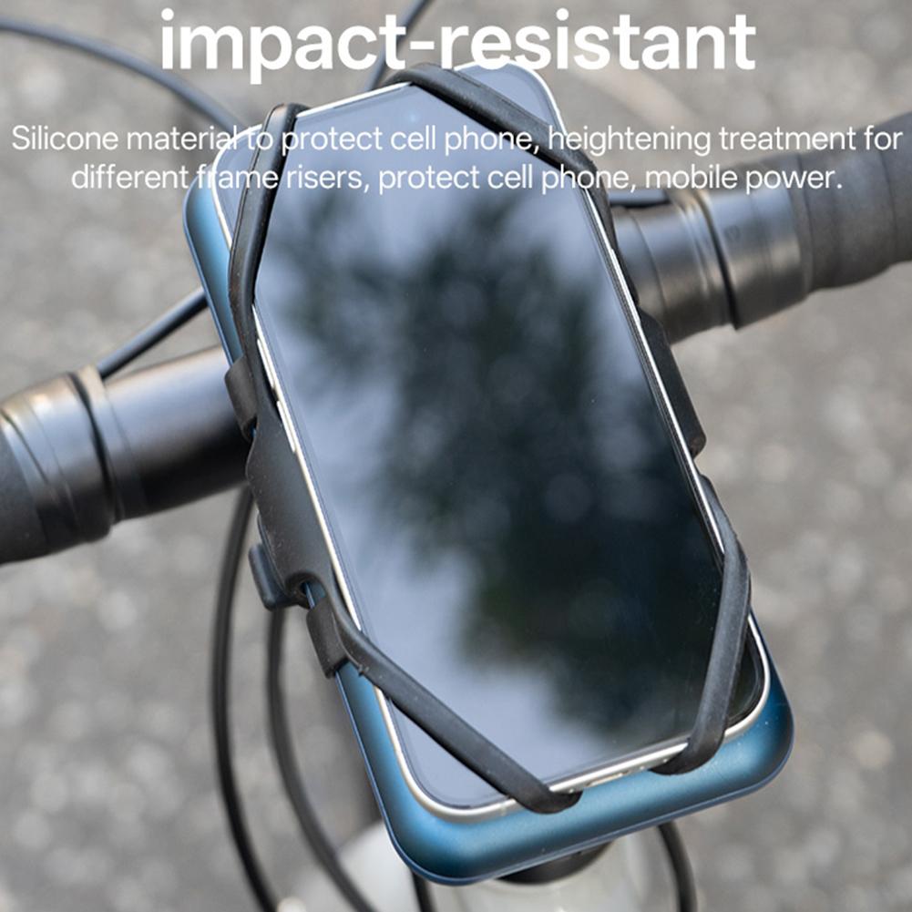 Silicone Bicycle Phone Holder Anti-Slip Bike Handlebar Phone Mount Quick Release Cycling Cell Phone Mount Bicycle Accessories