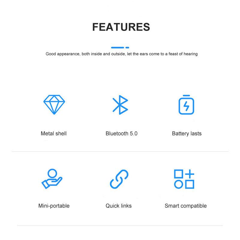 Alien Metal Bluetooth Wireless Speaker TWS Subwoofer Stereo Sound Box TF Card Upgrade Mini Portable Loudspeaker Gift