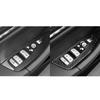 Real Carbon Fiber Car Accessories Window Lift Control Decorative Cover Soft Sticker For BMW X3 G01 2018- X4 G02 -2024