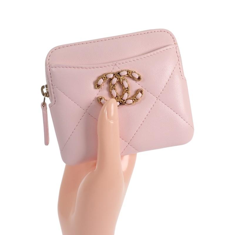 Chanel AP2086 Coin Case Pink Lambskin Women