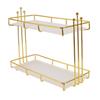 2 Tier Makeup Shelf Organizer Bathroom Countertop Organizer Vanity Tray Dresser Counter Cosmetics Skincare Perfume