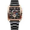 Binbang BINBOND Square Retro Men's Quartz Watch Multi-functional Luminous Waterproof Watch