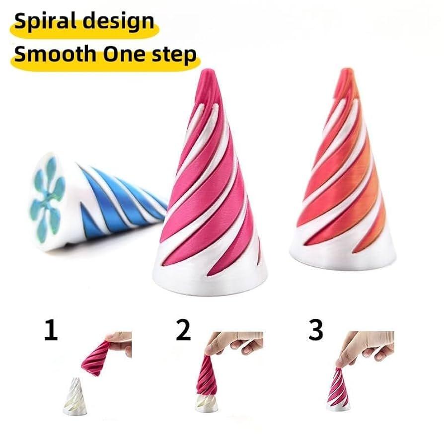 6Cm 3D Printed Spiral Puzzle Decompression Toy High-Tech 3D Stacking Toy Boys' Home Desktop Ornament Stress Relief Gadget
