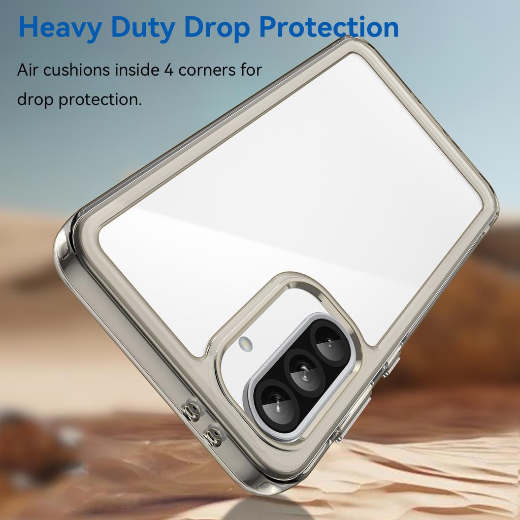 For Samsung Galaxy A36 5G Phone Case WANLONFENG XC Series TPU Acrylic Cover with Tempered Glass (Big Lens Hole)