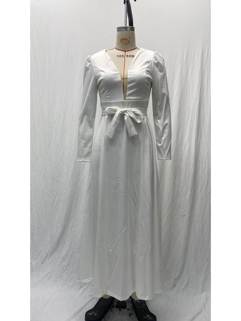 2025 French Style White Satin Evening Dress - Slimming, Elegant Long Skirt
