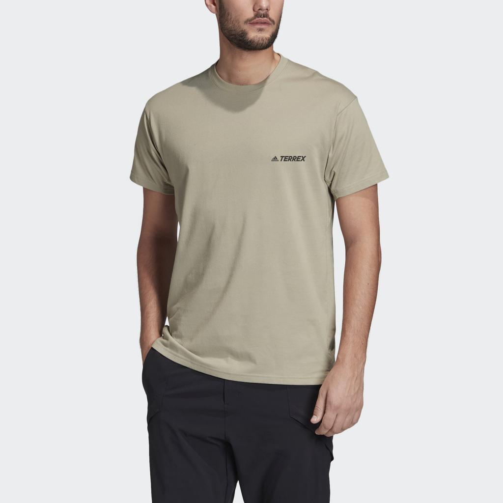 Adidas Round Neck Casual Pullover Short Sleeve T-Shirt Men Tops Feather-Gray FJ5038