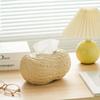 Ceramic Tissue Box Cartoon Peanut Shape Nuts Pleated Pattern Tissue Holder Napkin Holder Desktop Storage Box Home Decoraction