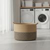 Cesta de Cuerda para Ropa de Gran Capacidad Cesta de Lavandería Tejida con Asas Cesta de Almacenamiento de Cuerda