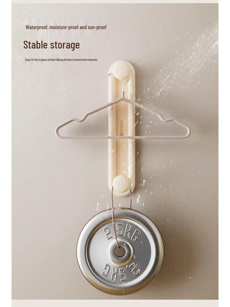 Wall-Mounted Clothes Rack for Balcony & Household Drying, Hanging, and Storage