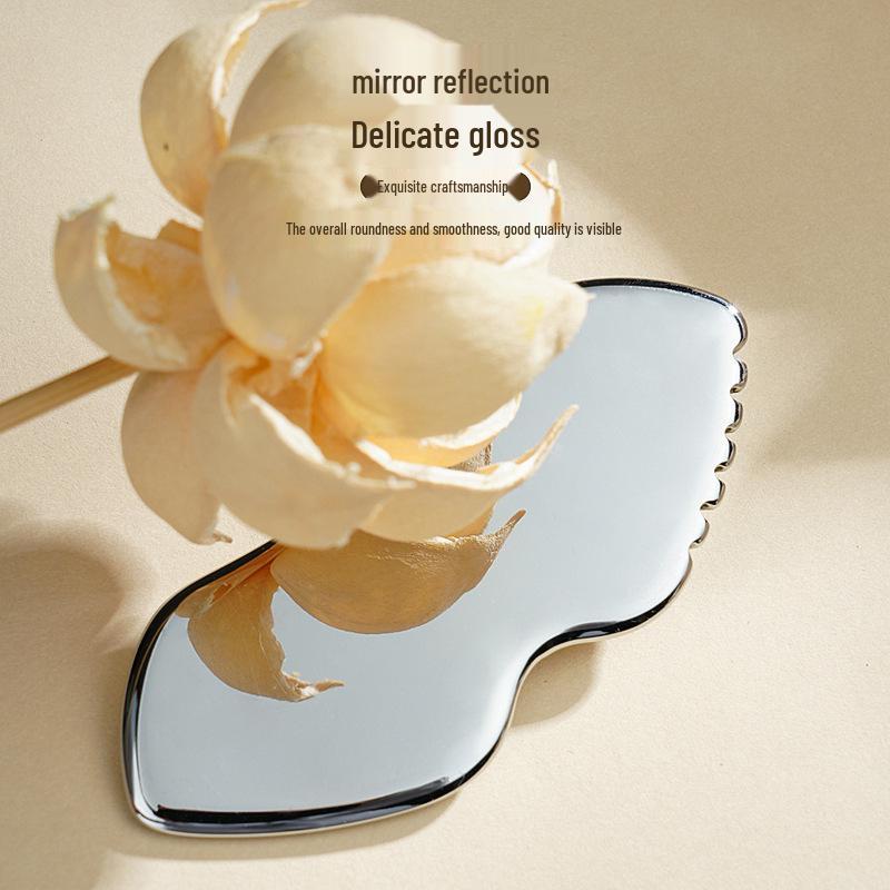 Stainless Steel Gua Sha Massage Tool with Mirror Finish – Universal for Full Body Care