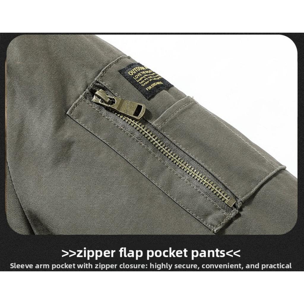 Winter Fleece-Lined Pilot Jacket, Men's Fleece-Lined Thickened Oversized Cotton Coat with Lapel Collar