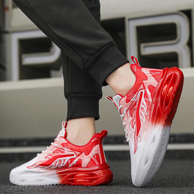 Herren Modische Atmungsaktive Schnür-Stoff-Sneaker, Lässige Outdoor Lauf-Walking-Schuhe, Leichte Herrenschuhe