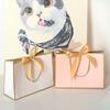 10Pcs Bow Ribbon Gift Paper Bag Portable Reusable Present Wrap Bag Convenient Multi Color Clothing Handle Bag
